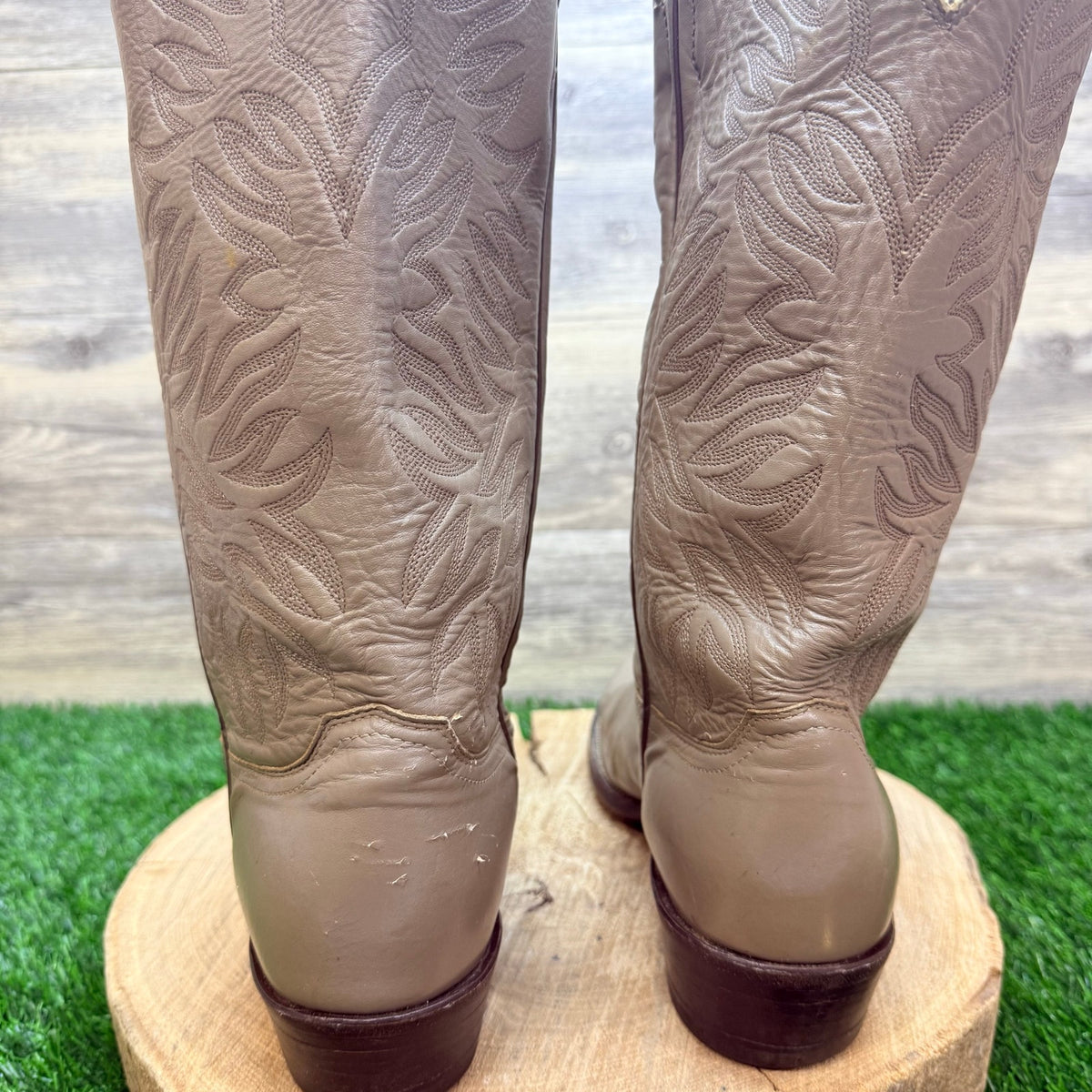 Justin Men - Size 10D - Vintage Taupe Western Cowboy Boots J306357