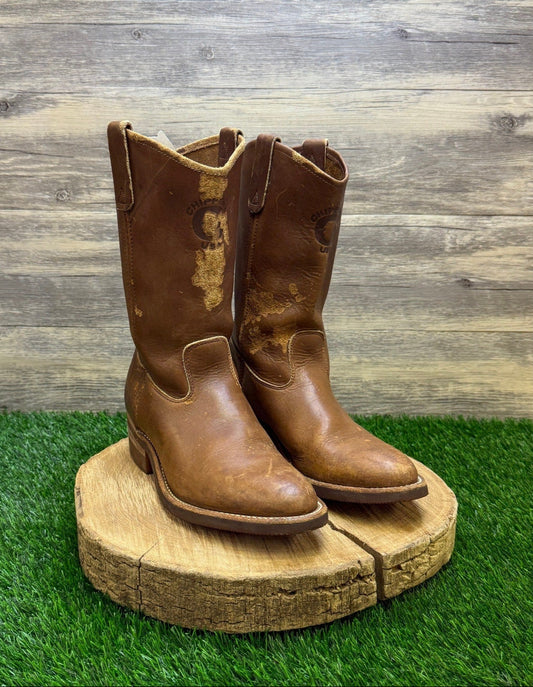 Chippewa Men - Size 7D - Tan Pull On Cowboy Boots Style 82069