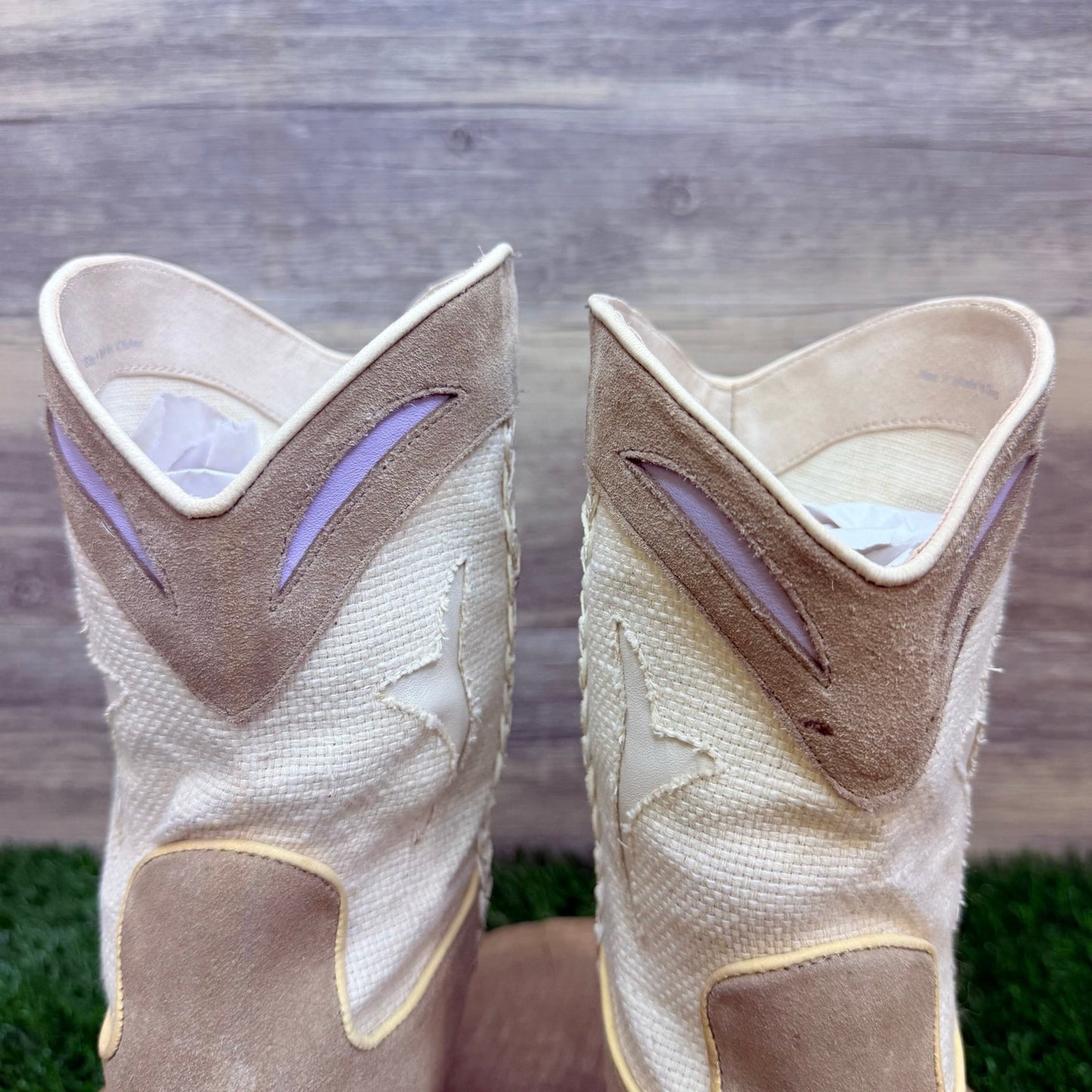 Dolce Vita Women - Size 9 - Beige / Cream Suede Canvas Ankle Boots