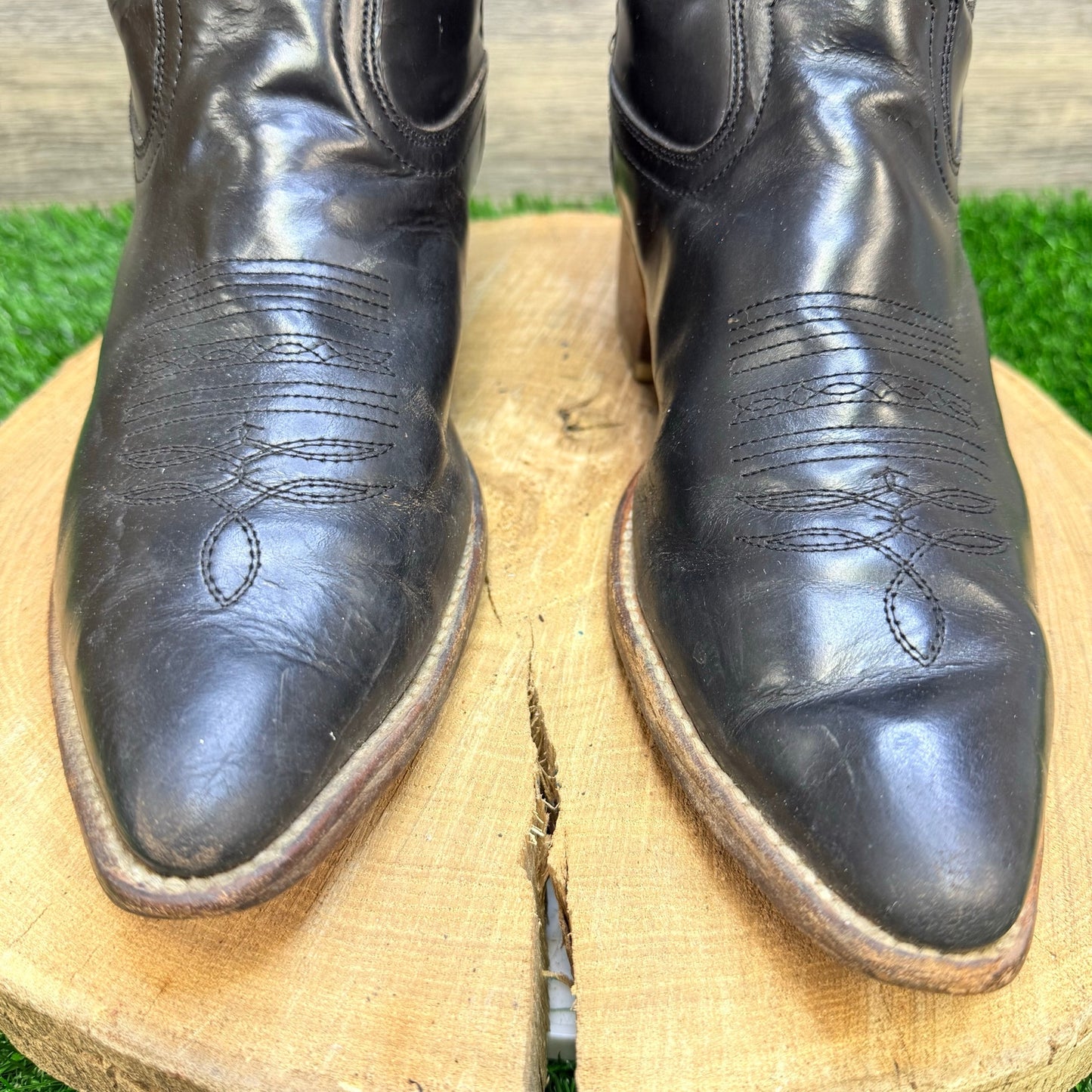 Sebastian’s Men - Size 9.5 - Black Cowboy Boots Made in Mexico