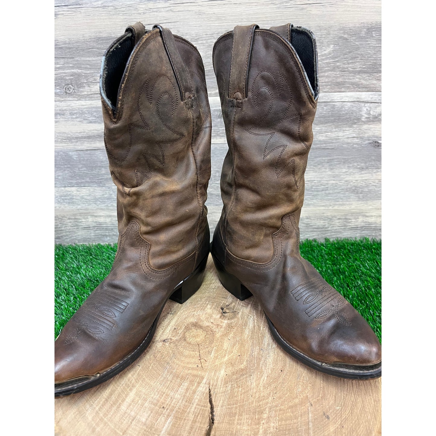 Durango Women - Size 6.5M - Brown Slouch Cowboy Boots Style RD542