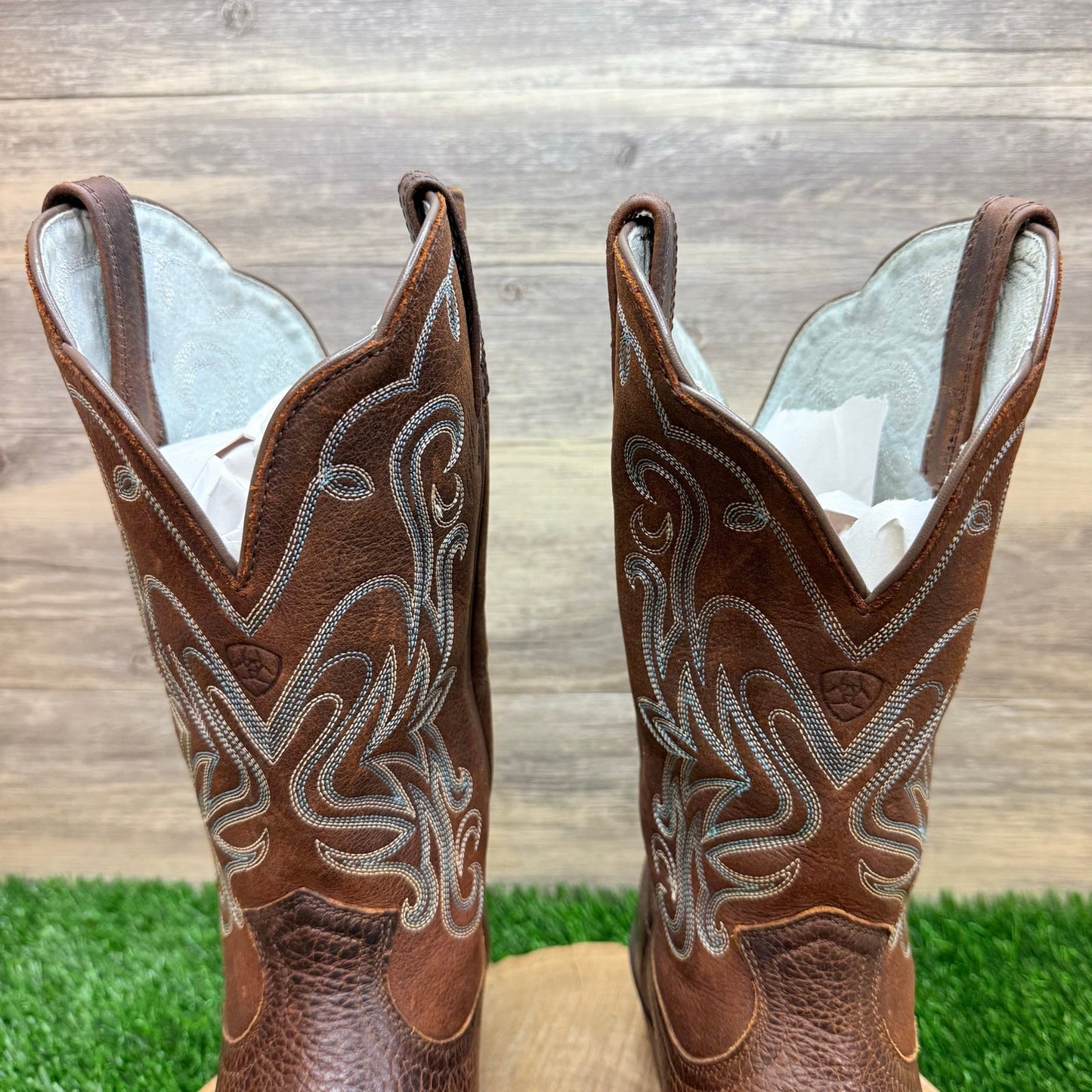 Ariat Women - Size 9.5B - Brown Legend Square Toe Cowboy Boots 10001046