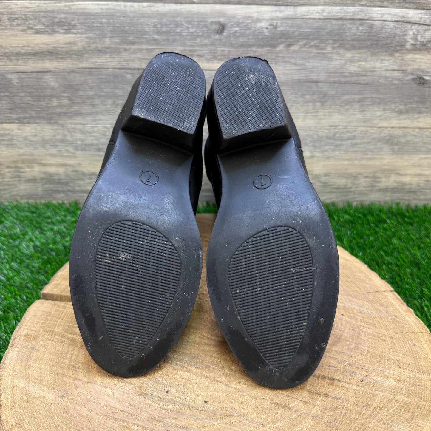 Charles Albert Women - Size 7 - Black Faux Leather Cowboy Boots