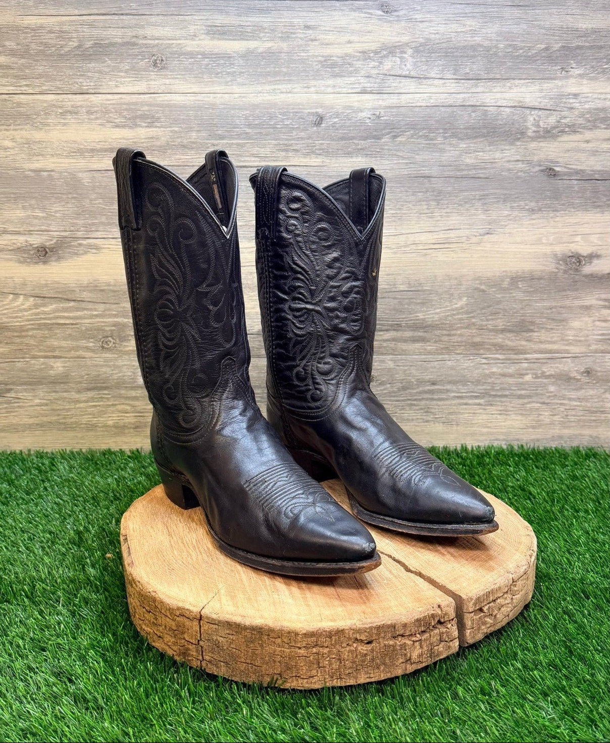 Dan Post Women - Size 10M - Vintage Black Western Cowboy Boots 9696