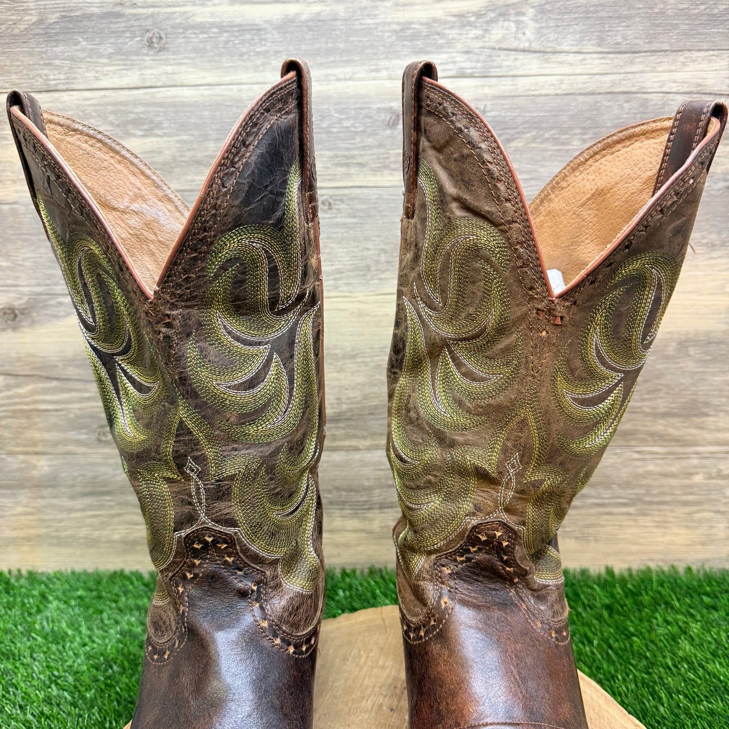 Ariat Men - Size 12D - Dist. Brown Turnback Square Toe Cowboy Boots 10012763