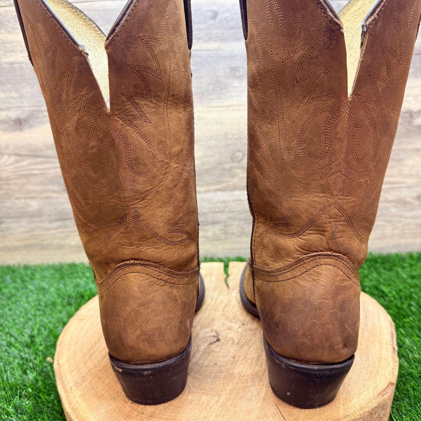 Durango Women - Size 8.5M - Tan Rodeo Ranch Western Cowboy Boots RD4112