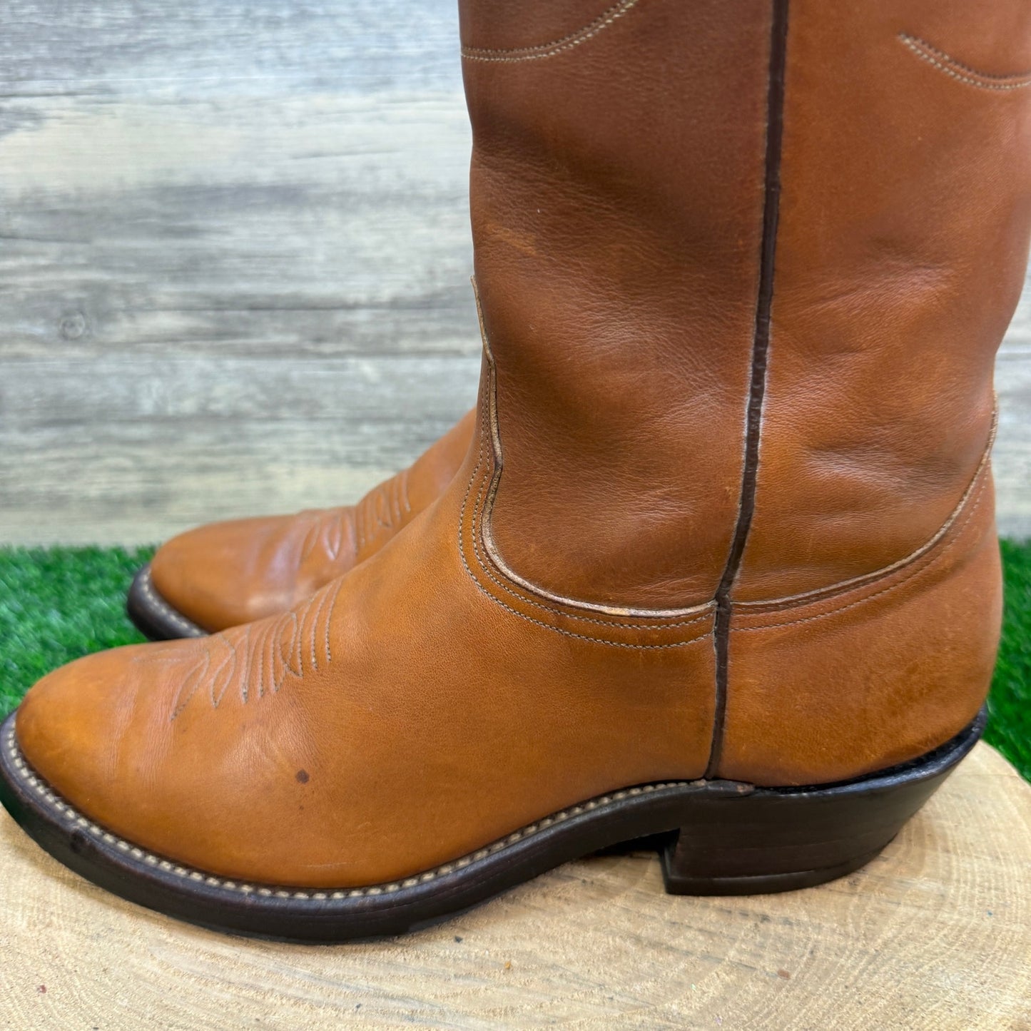 Nocona Men - Size 10D - Vintage Brown Western Cowboy Boots Style 3420C
