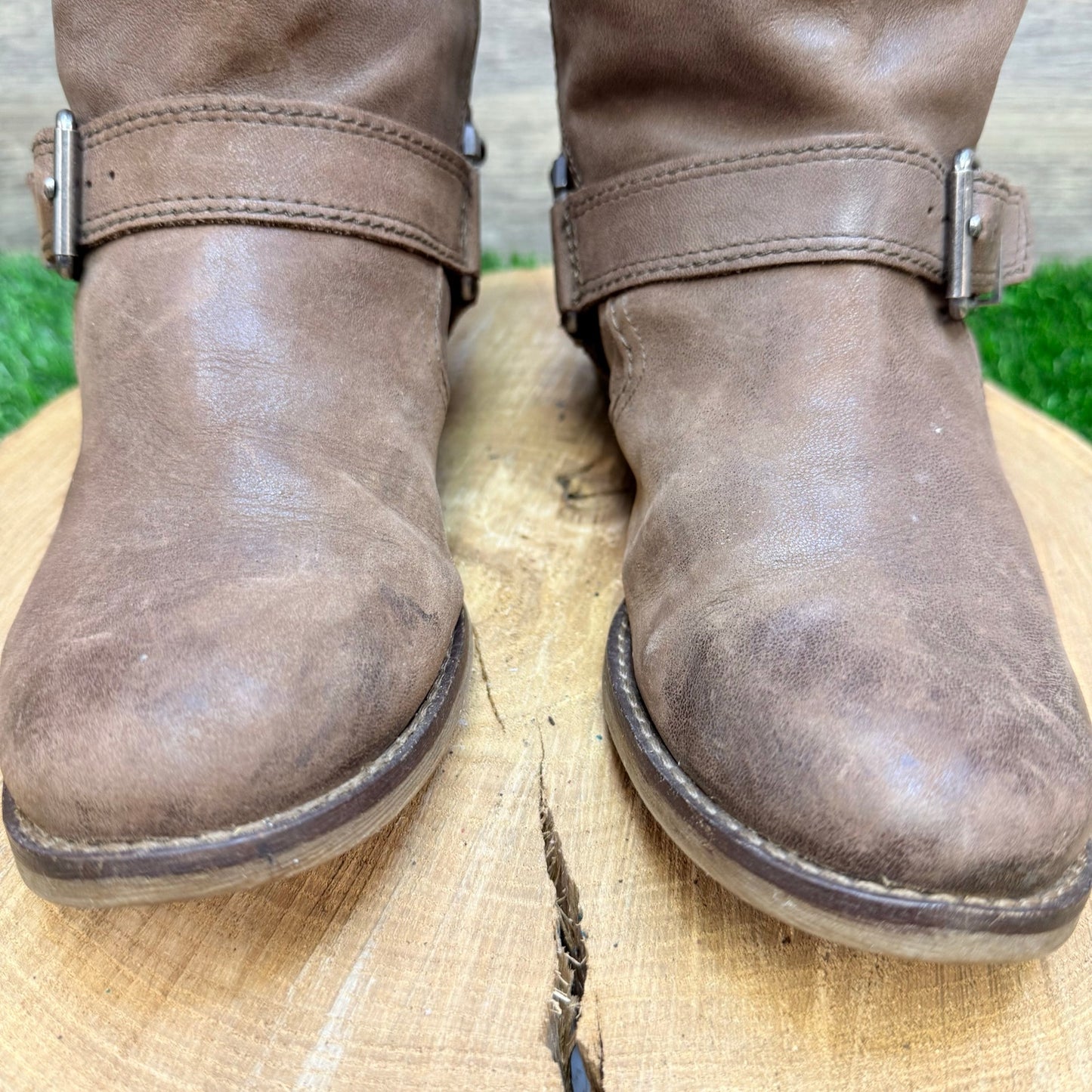 Gianni Bini Women - Size 7 - Brown Strappy Ankle Boots