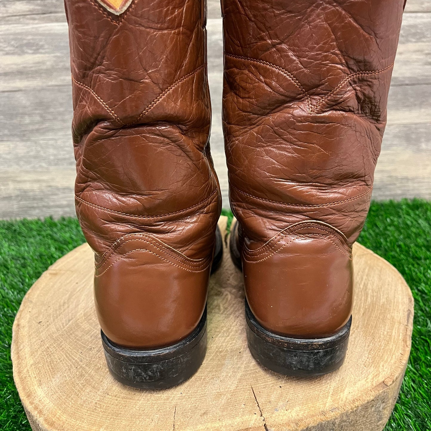 Nocona Women - Size 6.5B - Vintage Cognac Roper Cowboy Boots Style 181