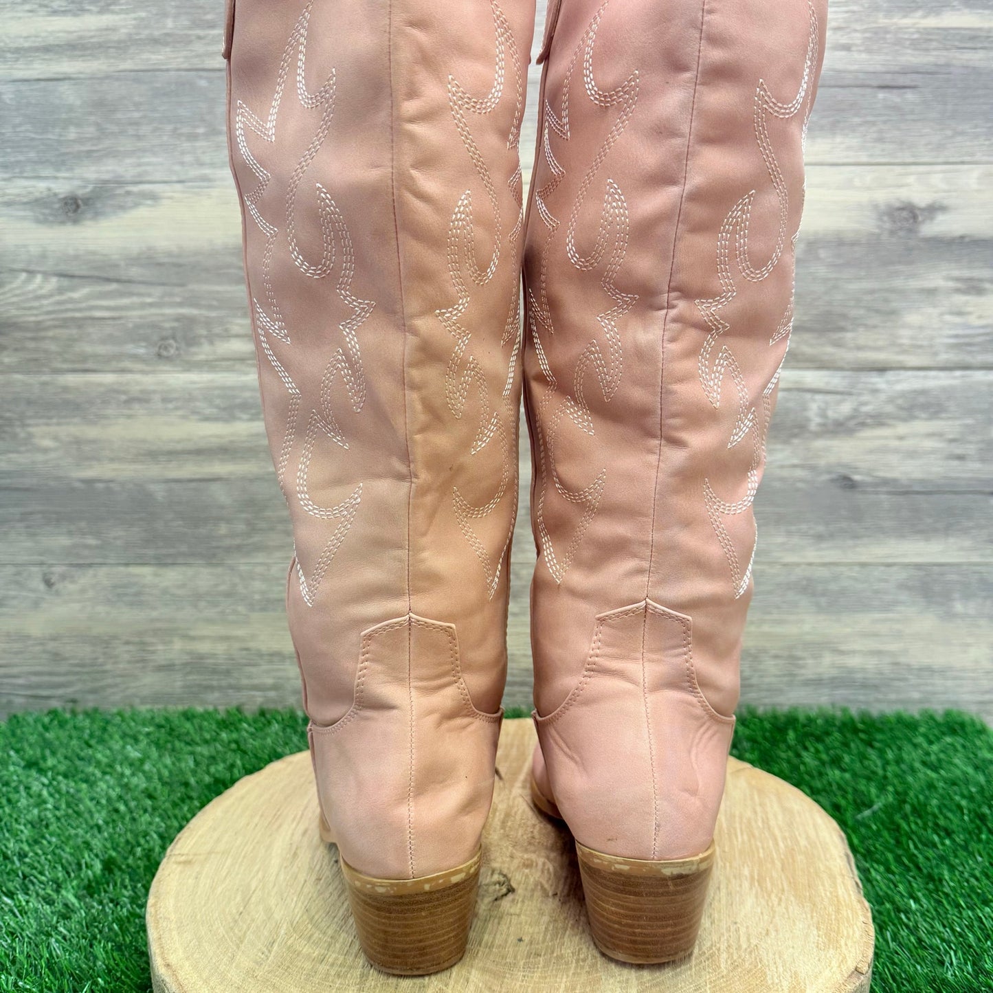 Billini Women - Size 6 - Rose Tall Shaft Faux Leather Cowboy Boots